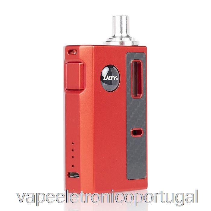 Vape Eletrônico Ijoy Mercúrio 12w Aio Pod Sistema Carbono Vermelho